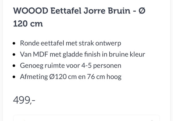 Woood Dining Table Jorre – Mdf (photo 4 of 5)