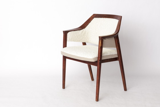 Image 1 of 1 of 4 Vintage Armchair by Slagelse – 1960s Swedish Design, Beech Wood & Wool Upholstery