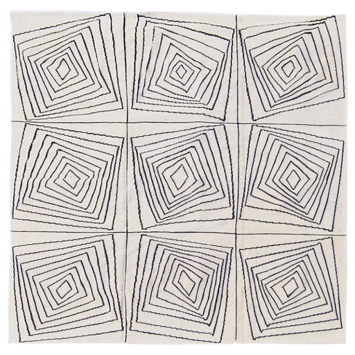 Tapiz Op Art de Victor Vasarely – Diseño geométrico de lana tejido a mano – vloerkleden en tapijten, Wool