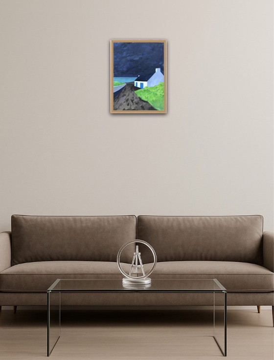 Image 1 of Gouache op natuurlijk papier.  Formaat 40x30cm