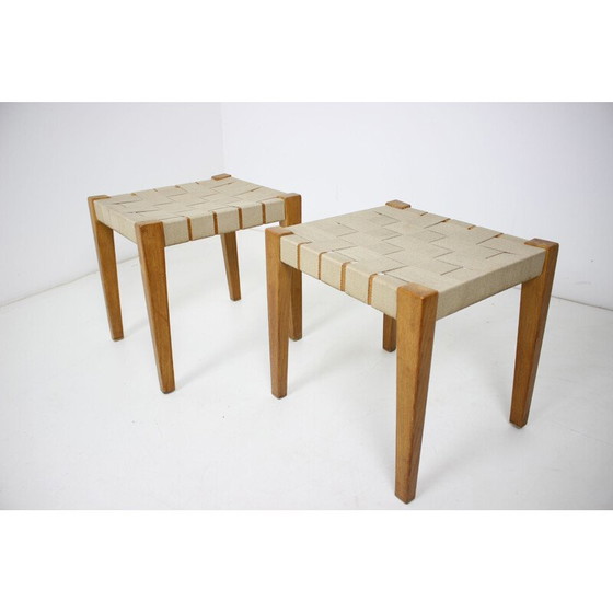 Image 1 of Pair of Mid-century Stools czechoslovakia 1950s