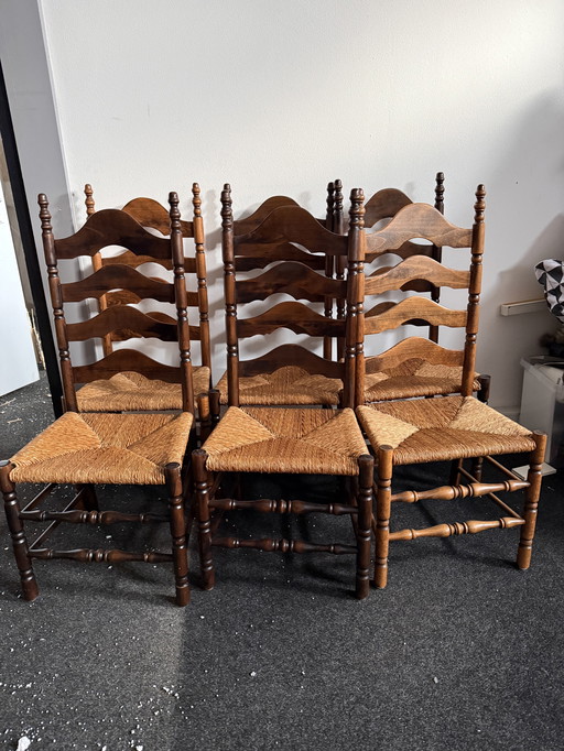 Eiken ladder back stoelen