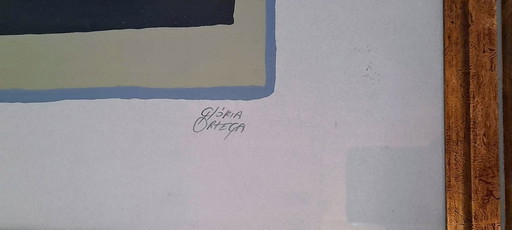 GLÒRIA ORTEGA,”Lithograph 50 x 57 cm” Untitled.