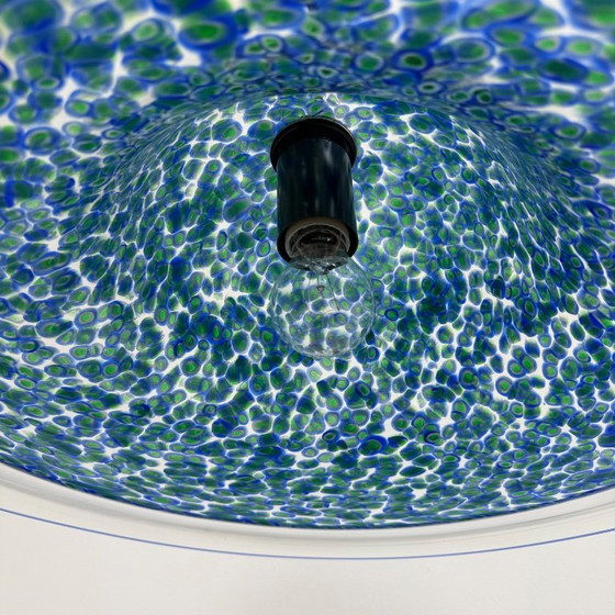Image 1 of Lampada a sospensione in vetro di Murano blu Neverrino di Gae Aulenti per Vistosi Italia, anni '70