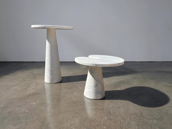 Image 1 of 2x Table d'appoint Eros Angelo Mangiarotti marbre de Carrare