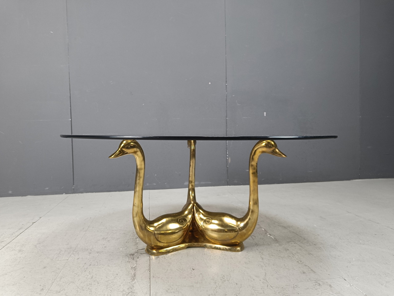 Vintage Brass Swan Coffee Table, 1970S | €995 | Whoppah