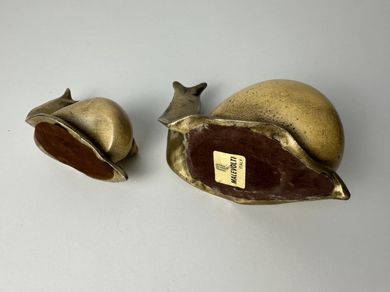 Image 1 of 2x vintage brass snails - Elli Malevolti