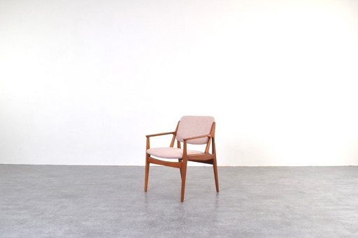 Mid-Century Teak & Wool Ella Armchair by Arne Vodder for Vamo Sønderborg, 1960s.