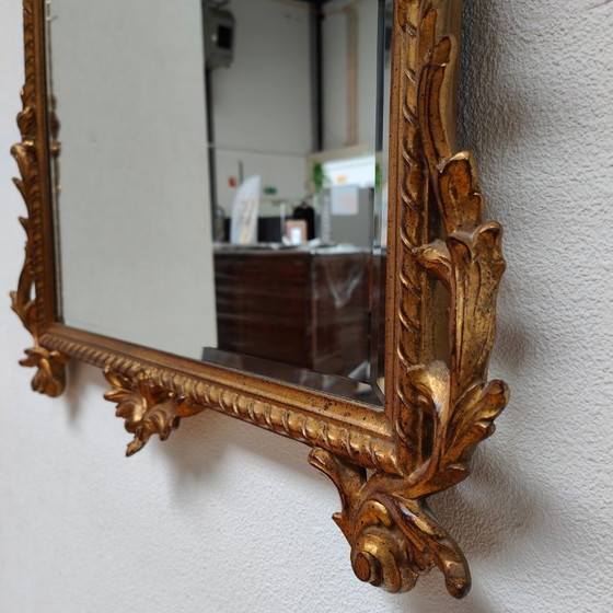 Image 1 of Vintage goudkleurige Barok Rococo spiegel, schouwspiegel Regency