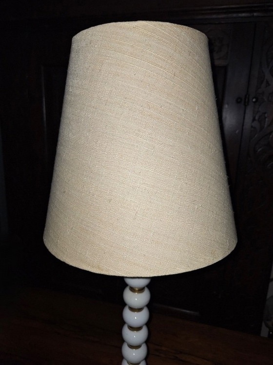 Mid-Century Tall Italian Table Lamp with Stacked Spheres, 1970s – Porcelain (photo 5 of 15)