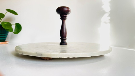 Image 1 of Vintage marmeren kaasplank