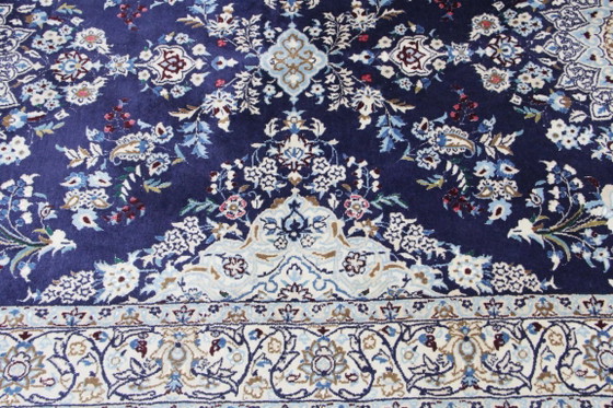 Image 1 of Original Handgeknüpfter Perserteppich Nain 9 LA Fein mit Seide 345 x 150 cm