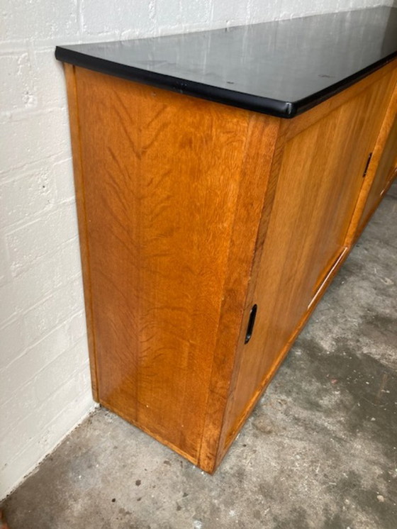Image 1 of Vintage school cupboard sliding door cupboard dresser XL