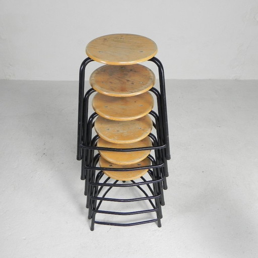 Industriele stapelbare kruk, 55 cm hoog