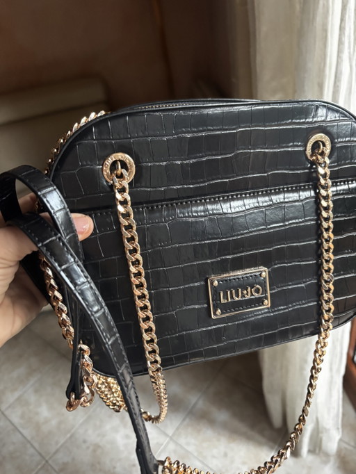 Borsa Nera Tracolla Dorata Liu Jo – crossbody tassen, Leather, Metal