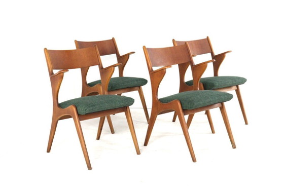 Image 1 of Set van 4 vintage eetkamerstoelen stoelen midcentury