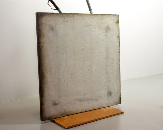 Image 1 of Mid-Century Ardesia Collection Brutalist Square Slate Stone Coffee Table in Pia Manu Style. Belgium, 1960s.