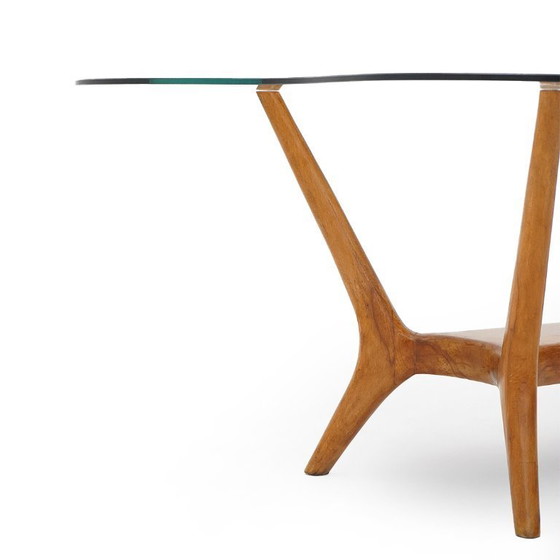 Image 1 of Italian Coffee Table in Wood and Glass, 1950s