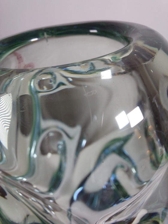 Image 1 of Vintage Mid Century Jan Beranek Glass Vase, Czech Republic