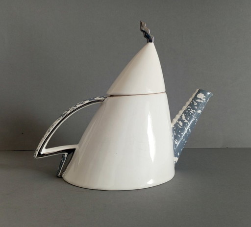 Olga Benedek /Hongaarse DeForma! Groep/ - Memphis Milano/Postmodern "Platina" Luxe Theeservies 1986 (photo 2 of 15)