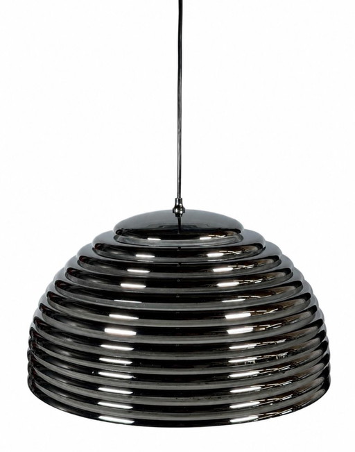 60er 70er Jahre Deckenlampe Staff Leuchten Kazuo Motozawa Saturno Chrom Design