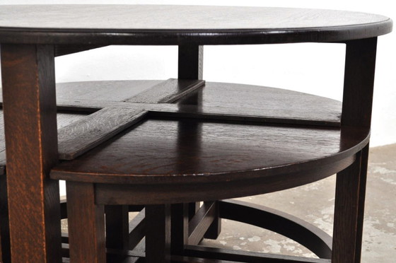 Image 1 of Tables basses deux-en-un en chêne, années 1920