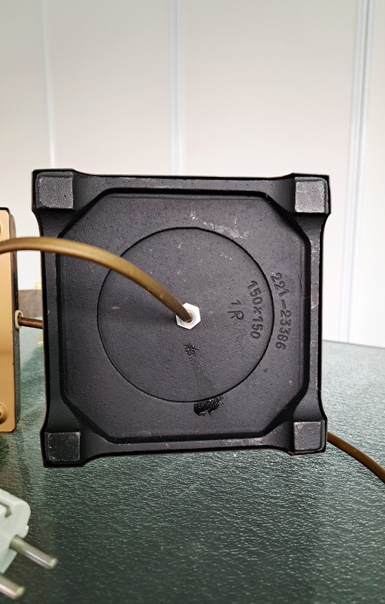 Image 1 of Lampada da tavolo a colonna in ottone