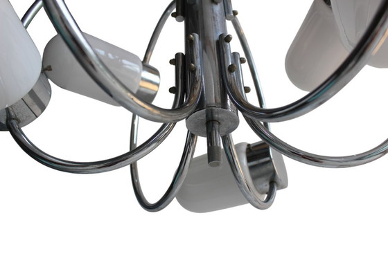 Image 1 of Lampada a sospensione in stile Space Age cromata, anni '70