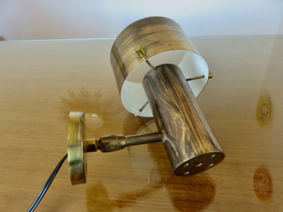 Image 1 of Dänische Wandleuchte aus massivem Messing, Jo Hammerborg, 1970