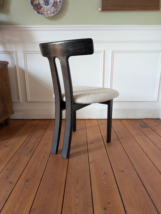 Image 1 of Set aus 4 Eichenholz-Esszimmerstühlen in T-Form