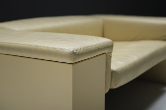 Image 1 of Stunning Brigadier sofa in very rare soft yellow by Cini Boeri for Knoll