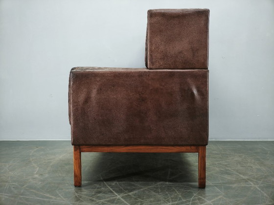 Image 1 of JK 922 Wagon Ledersofa von Jørgen Kastholm, Dänemark, 1960er Jahre
