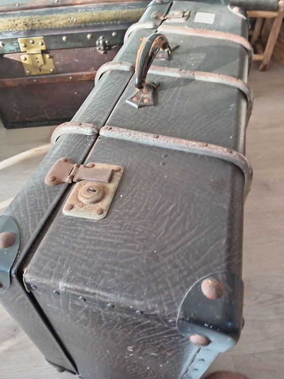 Valigia vintage, anni 1930 / 1940 – Borse da viaggio, Pelle, Metallo (photo 2 of 7)