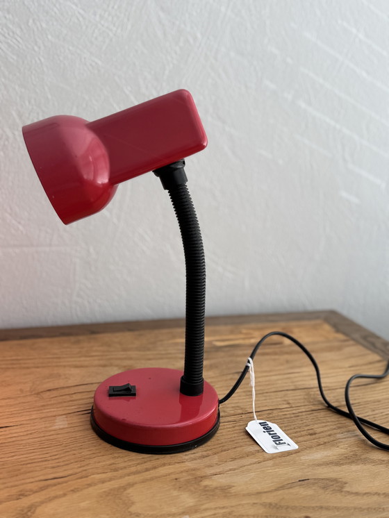 Image 1 of Desk lamp vintage 80s red