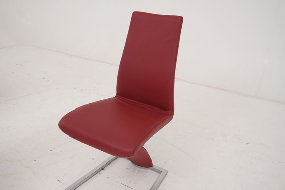 Image 1 of Rolf Benz 7800 Pelle rossa 4 sedie Sedie a sbalzo