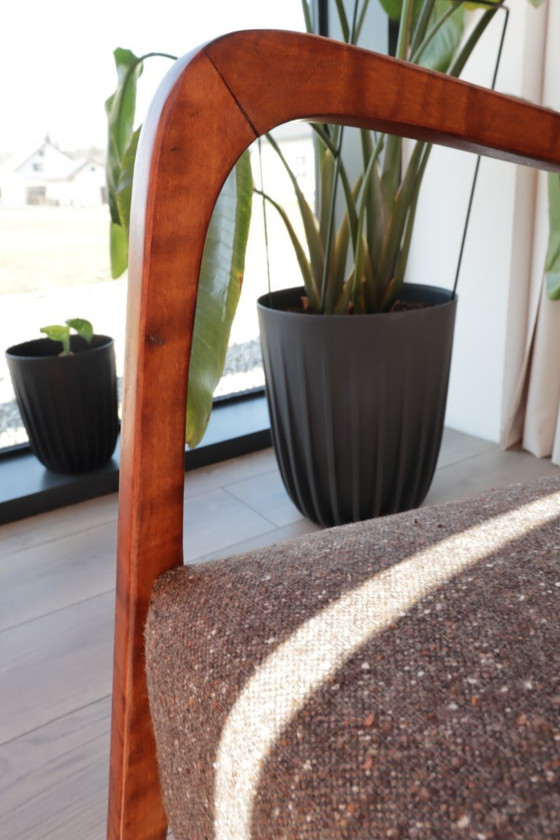 Image 1 of Vintage armchair chocolate granola mid century modern design 1960