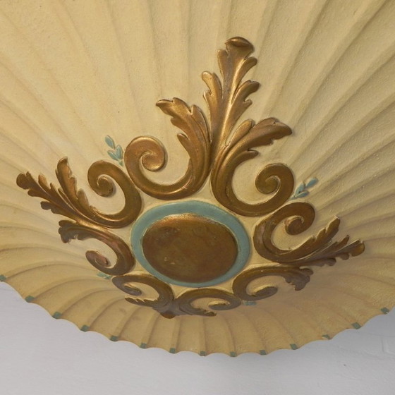 Grande lampada Art Déco in gesso, 70 cm di diametro, inizio XX secolo – Lampade a sospensione, Altro (photo 13 of 14)