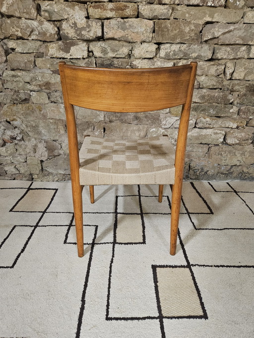 Chaise scandinave 1960 sangle en Jute