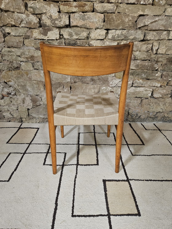 Image 1 of Sedia scandinava del 1960 con cinghia di juta