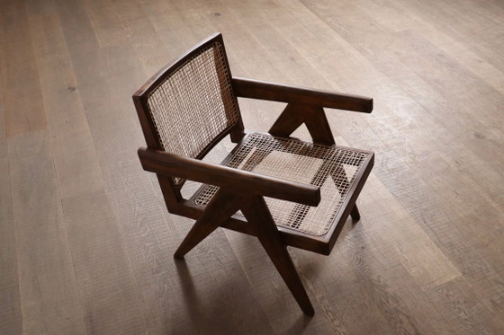 Fauteuils de salon Pierre Jeanneret PJ-SI-29-A en teck et rotin, années 1950 – Wood, Vintage (photo 10 of 16)