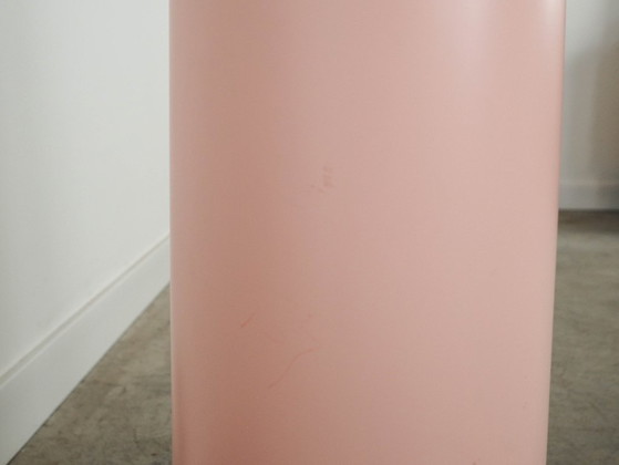 Image 1 of Lipstick mirror, pink, Italian design, 1970s, designer: Rodolfo Bonetto