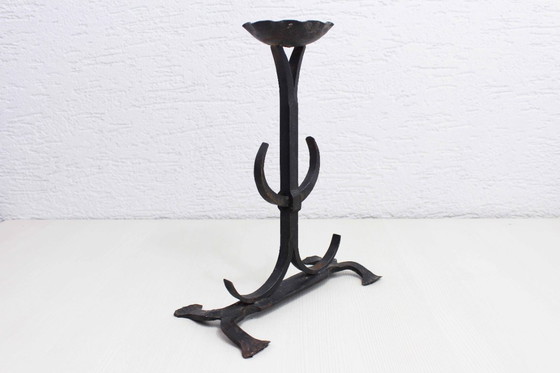 Image 1 of Brutalist candlestick in iron 1950