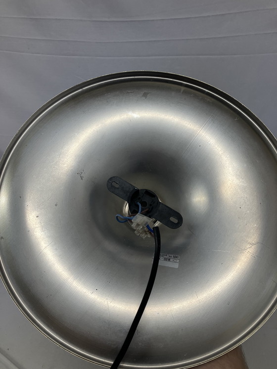 Image 1 of Lampada da parete vintage a forma di disco o piattino in oro spaziale degli anni '60