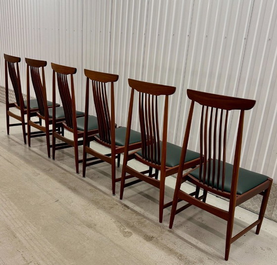 Image 1 of Chaises de salle à manger danoises en teck, Arne Vodder