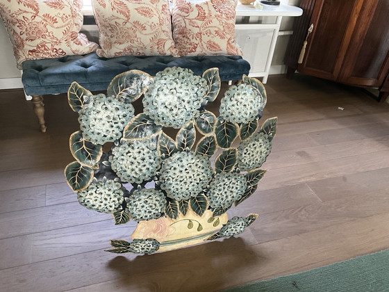 Image 1 of Schermo decorativo in metallo dipinto Han