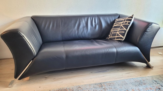 Image 1 of Black leather Rolf Benz two-seater
