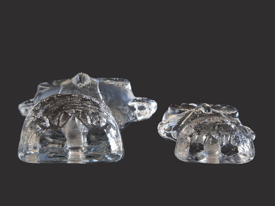 Image 1 of Kosta Boda - 2 gufi della serie Zoo di Bertil Vallien