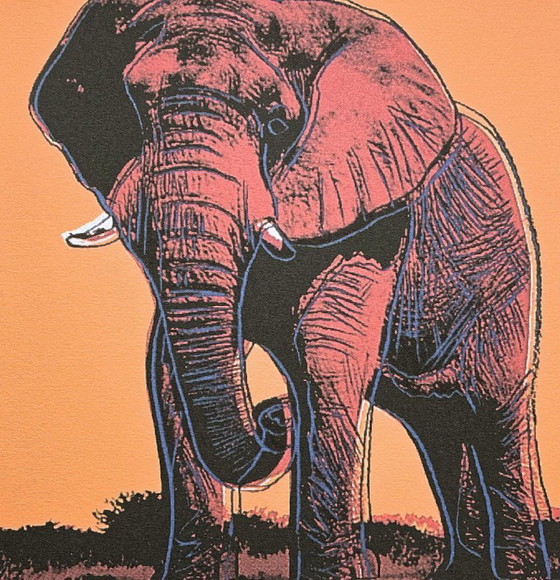 Naar Andy Warhol, Olifant, jaren 1980, Lithografie – Litho's & Zeefdrukken, Paper (photo 2 of 7)