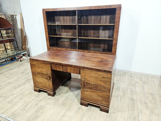 Set da Ufficio Direzionale Art Déco in Noce, anni '30, Set di 2 – Scrivanie, Wood, Art Deco (photo 28 of 33)