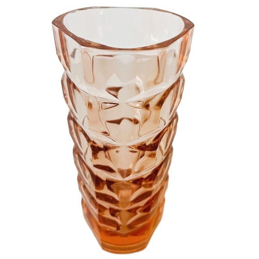 Vaso vintage Rosaline Luminarc in vetro rosa anni '60